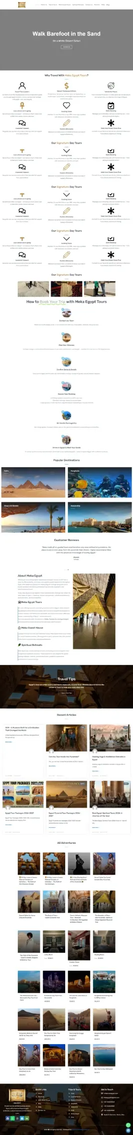 Meka Egypt Tours website