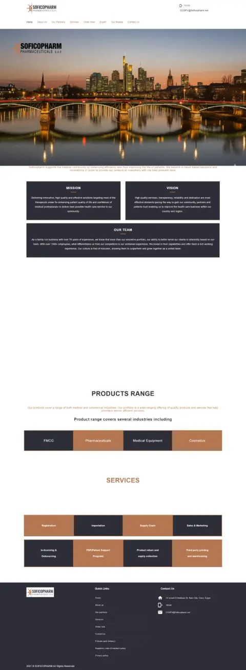 Soficopharm website