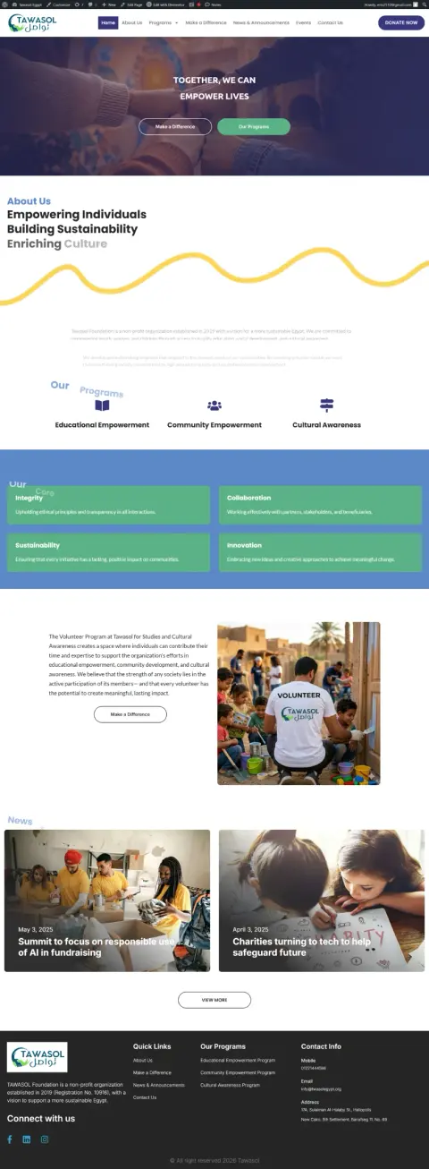 Tawasol Egypt website